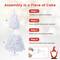 Costway 5ft. Unlit White Artificial Christmas Tree with Stand